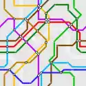 Myloview Naklejka Seamless System Metro