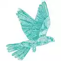 Myloview Naklejka Niebieski Ptak Abstrakcyjny
