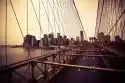 Myloview Fototapeta Widok Z Dzielnicy Finansowej Z Brooklyn Bridge