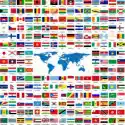 Myloview Naklejka Flagi Z Całego Świata