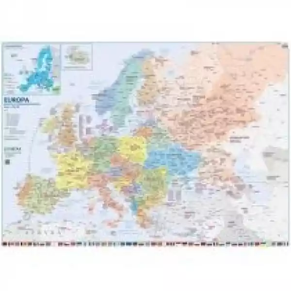  Europa 1:45 00 000 Mapa Polityczno-Administracyjna Ścienna 