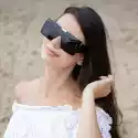 Okulary Przeciwsłoneczne Duże Oversize Czarne 