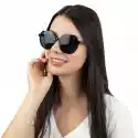 Okulary Przeciwsłoneczne Czarne Okrągłe Retro