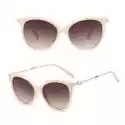 Okulary Damskie Przeciwsłoneczne Ecru Kocie Oko