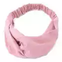 Opaska Do Włosów Różowa Turban Na Gumce Węzeł