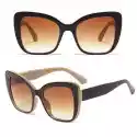 Okulary Przeciwsłoneczne Damskie Brązowe Kocie Oko