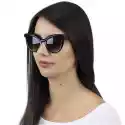 Florida Sun Okulary Przeciwsłoneczne Kocie Oko Damskie Czarne 