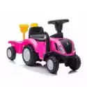  Jeździk Traktor Różowy Leantoys