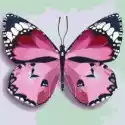 Ideyka Malowanie Po Numerach. Różowy Motyl 25 X 25 Cm
