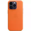 Etui Apple Leather Case Magsafe Do Iphone 14 Pro Pomarańczowy