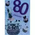 Panorama Karnet Przestrzenny B6 Urodziny 80 Kobieta 