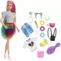  Barbie Fryzura Kolorowa Panterka Lalka Grn81 Mattel