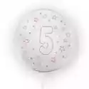 Tuban Balon Gwiazdki Cyfra 5 Różowy 45 Cm
