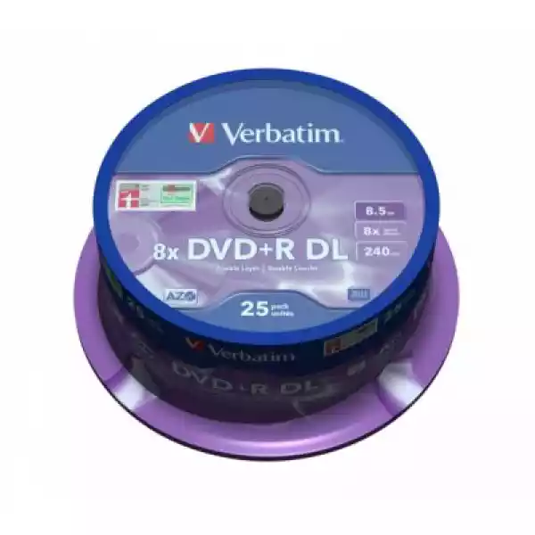 Płyta Verbatim Dvd-R Double Layer Cake 25