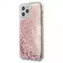Guess Etui Guess 4G Liquid Glitter Do Apple Iphone 12/12 Pro Różowy