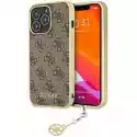 Etui Guess 4G Charms Collection Do Apple Iphone 13 Pro Max Brązo