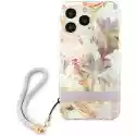 Etui Guess Flower Strap Do Apple Iphone 13/13 Pro Fioletowy