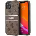 Guess Etui Guess 4G Printed Stripe Do Apple Iphone 13 Mini Brązowy