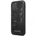 Guess Etui Guess Marble Do Apple Iphone 12/12 Pro Czarny
