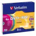 Verbatim Płyta Verbatim Dvd+Rw Color Slim 5