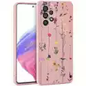 Etui Tech-Protect Mood Do Samsung Galaxy A53 5G Różowe Kwiatuszk