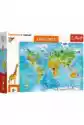 Trefl Puzzle Edukacyjne 104 El. Mapa Świata. Wersja Ukraińska