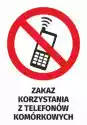 Naklejka Zakaz Korzystania Z Telefonów Komórkowych N530