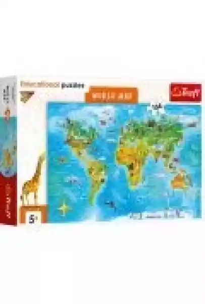Puzzle 104 El. Edukacyjne Mapa Świata 15570