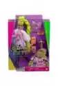 Mattel Barbie Extra Lalka Biała Tunika/neonowe Zielone Włosy Hdj44