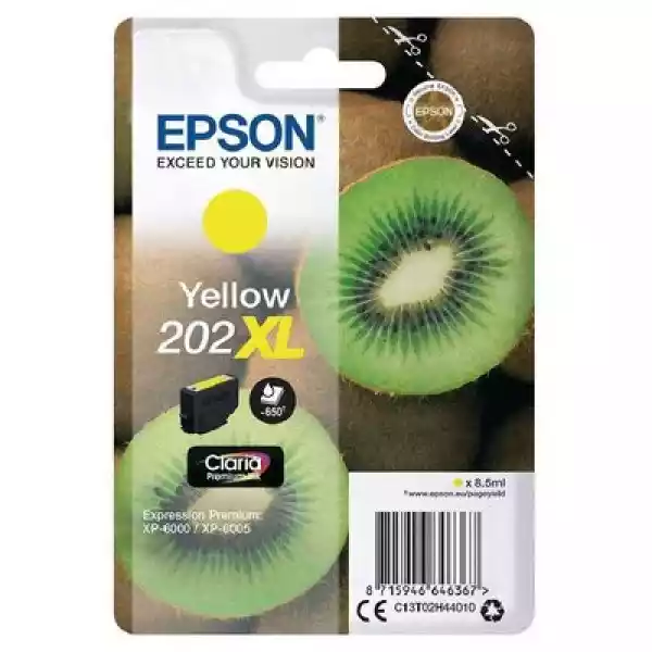 Tusz Epson 202Xl Żółty 8.5 Ml C13T02H44010