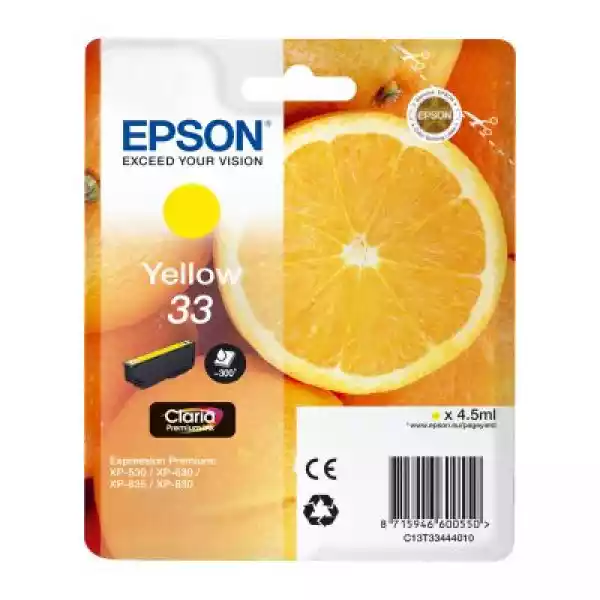 Tusz Epson T3344 Żółty 4.5 Ml C13T33444010