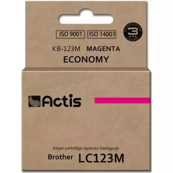Tusz Actis Do Brother Lc-123M / Lc-121M Purpurowy 10 Ml Kb-123M