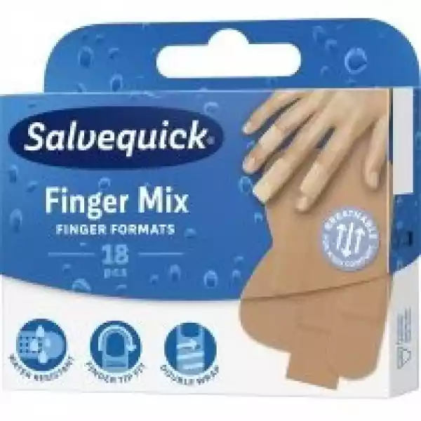 Salvequick Plastry Opatrunkowe Na Palce Finger Mix 18 Szt.