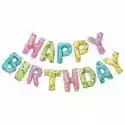 Godan Godan Balony Foliowe - Litery Happy Birthday 35 Cm
