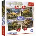 Trefl  Puzzle 4W1 Ciekawe Dinozaury Trefl