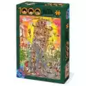  Puzzle 1000 El. Szaleństwo Budowa Krzywej Wieży D-Toys