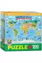 Puzzle 100 El. Smartkids Illustrated Map Of The World