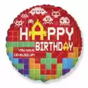 Godan Balon Foliowy Happy Birthday Bricks 46 Cm