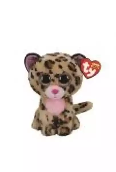 Beanie Boos Livvie - Leopard Brązowo-Różowy 15Cm