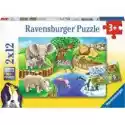 Ravensburger  Puzzle 2 X 12 El. Zwięta W Zoo Ravensburger