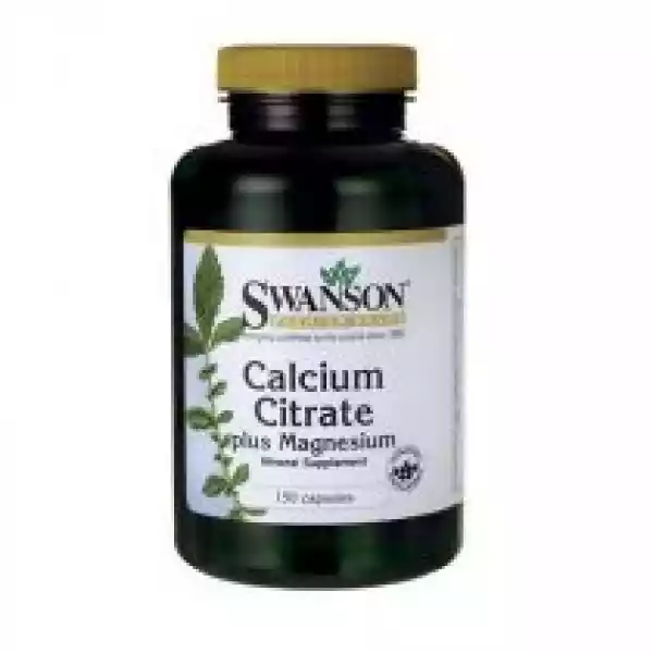 Swanson, Usa Cytrynian Wapnia + Magnez - Suplement Diety 150 Kap