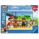 Ravensburger  Puzzle 2 X 24 El. Psi Patrol. Bohaterskie Szczeniaki Ravensburg