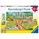 Ravensburger  Puzzle 2 X 24 El. Dzień W Zoo Ravensburger