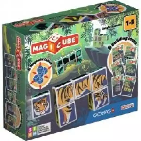  Geomag Magicube Jungle Animals + Cards 9 El. 