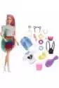 Mattel Barbie Fryzura Kolorowa Panterka Lalka Grn81