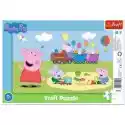 Trefl  Puzzle Ramkowe 15 El. Wesoły Pociąg Peppa Pig 31406 Trefl