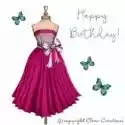 Clear Creations Karnet Swarovski Kwadrat Cl0306 Urodziny Sukienk