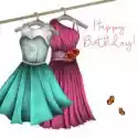 Clear Creations Karnet Swarovski Kwadrat Cl0315 Urodziny Sukienk