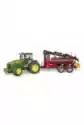 Traktor John Deere 7930 Z Przyczepą I Dźwigiem