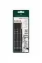 Ołówek Akwarelowy Faber-Castell Hb, 2B, 4B, 6B, 8B + Pędzelek